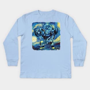 Majin Buu Van Gogh Style Kids Long Sleeve T-Shirt